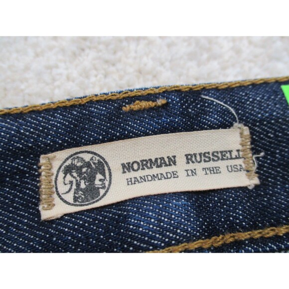 Norman Russell Jeans Mens 32 Blue Selvedge Denim Slim Fit The Cookie USA 32x35 * - Picture 9 of 16